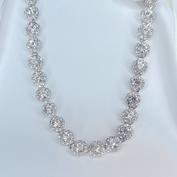 J015. 1pc Faux Diamond Hair Accessories Alloy Aldult Headband or Necklace Bride - Picture 2 of 2